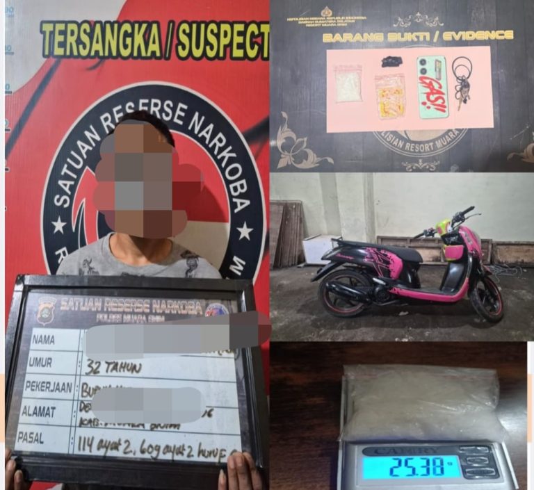 Sabu 25,38 Gram Disembunyikan di Filter Motor Scoopy, Pria di Muara Enim Diciduk Polisi