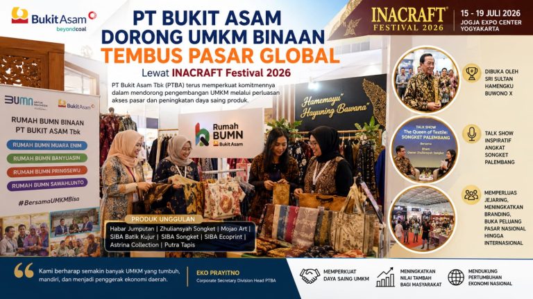 Rumah BUMN Binaan PTBA Unjuk Gigi di INACRAFT Festival 2026