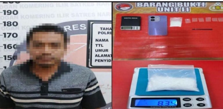Polisi Gagalkan Upaya Pelaku Buang Barang Bukti, 8,34 Gram Sabu Disita