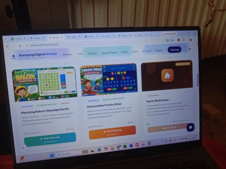 Belajar Sambil Bermain, Kampung Digital Air Itam Luncurkan 5 Game Edukasi untuk Anak