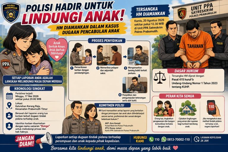Tak Tinggal Diam, Laporan Orang Tua Bawa Kasus Dugaan Pencabulan Anak ke Proses Hukum