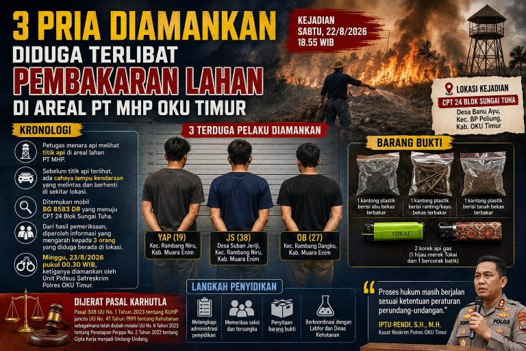Titik Api di Lahan PT MHP, Tiga Pria Dibawa Polisi untuk Diperiksa