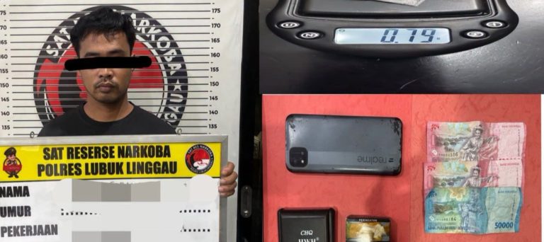 Polisi Bekuk RO di Lubuk Linggau, Sabu 0,79 Gram Ditemukan dalam Kotak Rokok