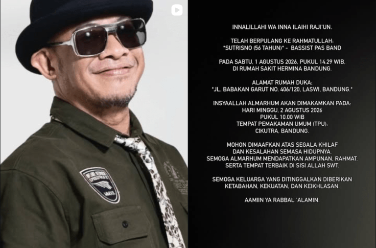 Sandy Pas Band Cerita Soal Kepergian Trisno Berjuang Lawan Sakit Sebelum Wafat